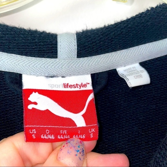 Puma Men’s 1/4 Zip Hoodie – Blue Pullover Sweatshirt, Size Small - Picture 5 of 10